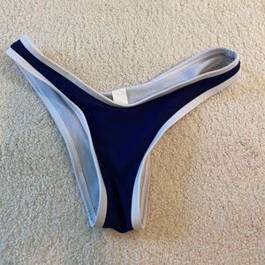 navy & white bikini bottoms